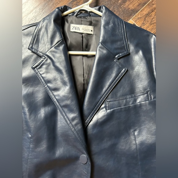 Zara Faux Leather Short Jacket/Blazer - Picture 6 of 7